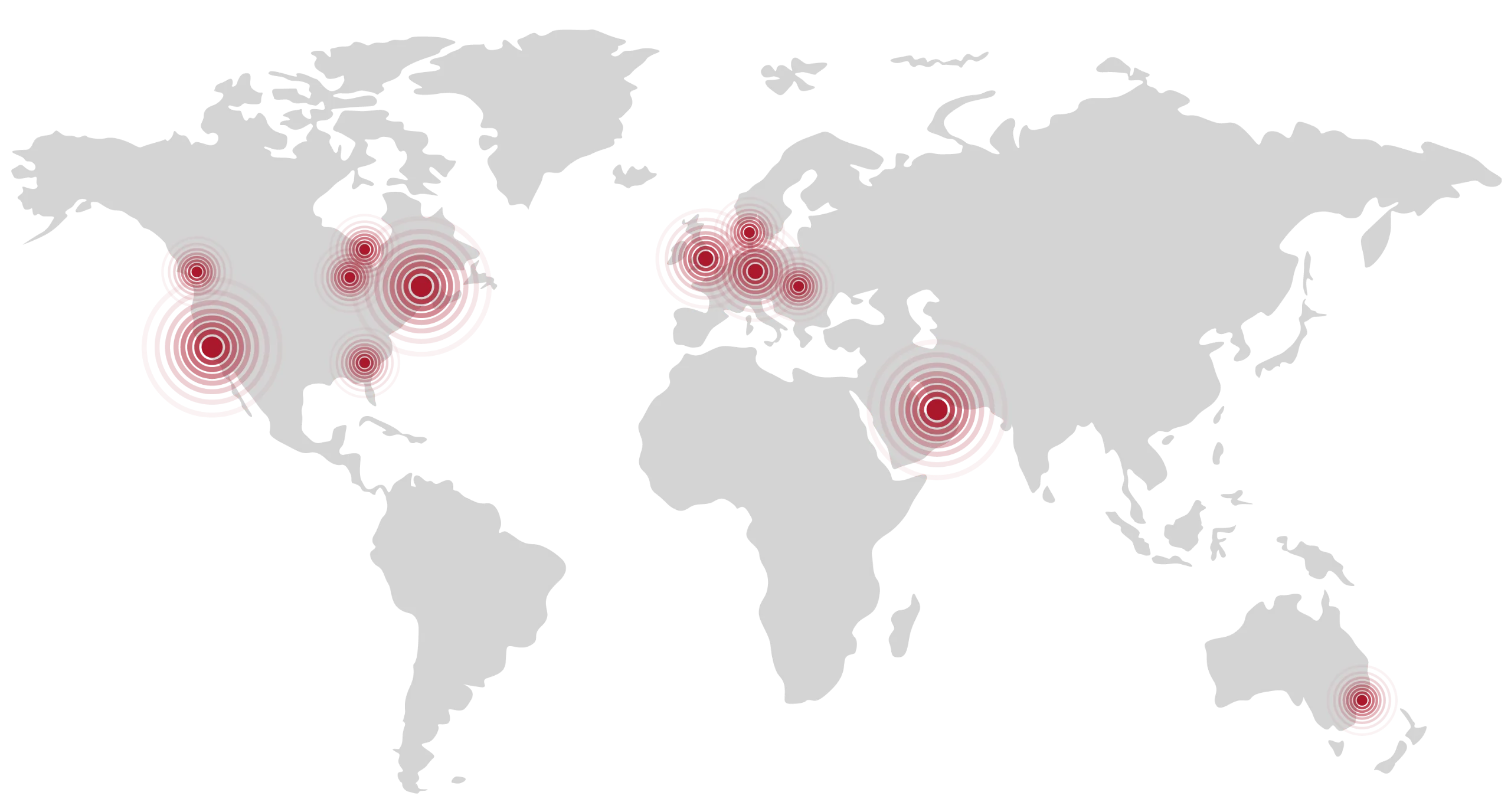 World map showing locations where Carnegie Mellon University in Qatar Computer Science alumni live and work, with the largest represented concentration in Qatar.