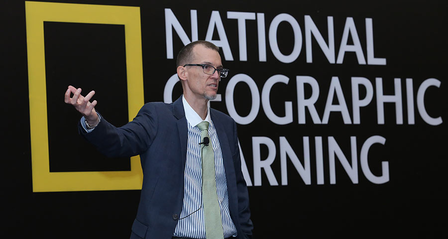 Dudley Reynolds at the National Geographic Learning forum