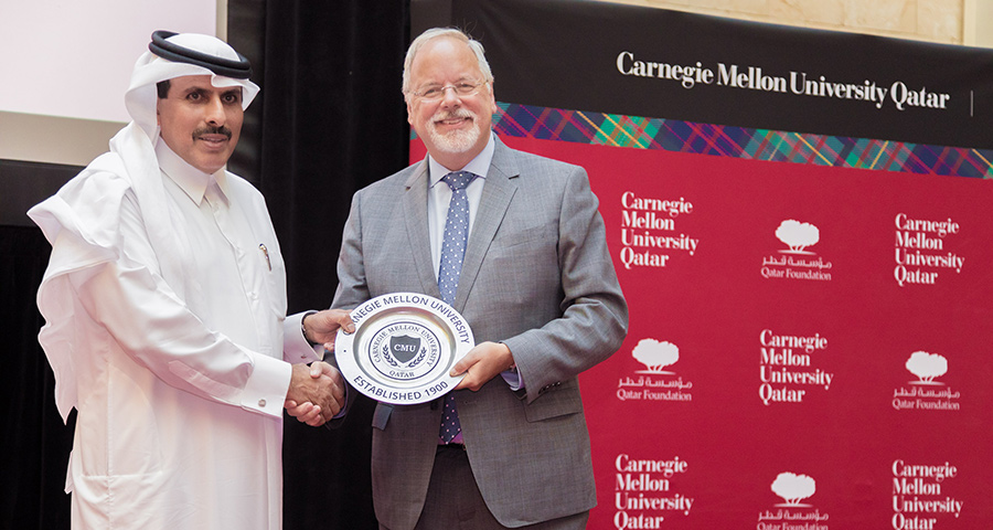 Dean Michael Trick and His Excellency Sheikh Abdulla Bin Saoud Al Thani