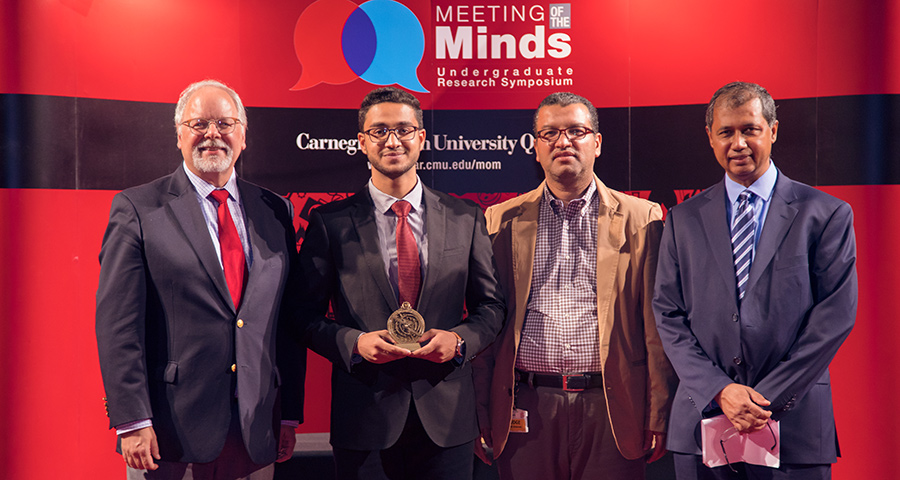Ali Abbas receives the QNRF award at Meeting of the Minds 2018