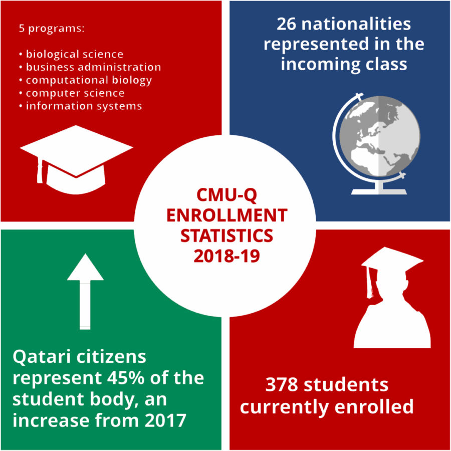 The CMU-Q student body, 2018-19