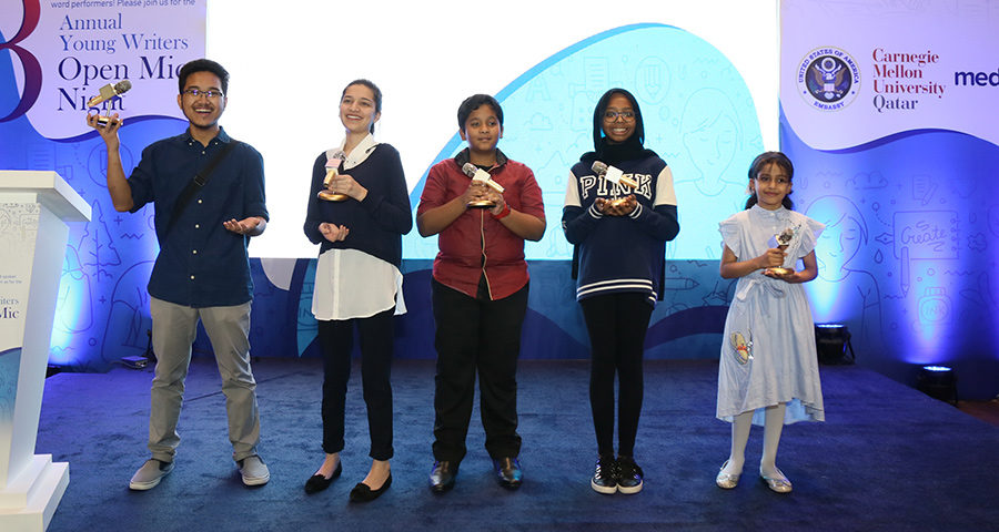 Five young writers were recognized for their performances 