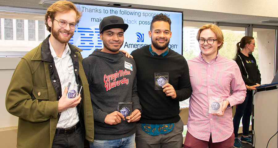 Alumnus Maher Khan at IBM BlueHack