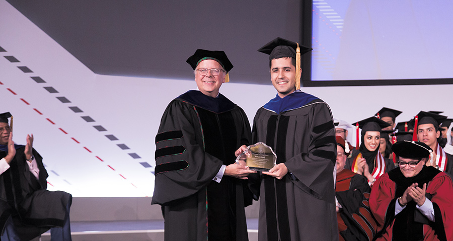 Serkan Akguc receives the Meritorious Teaching Award 2019