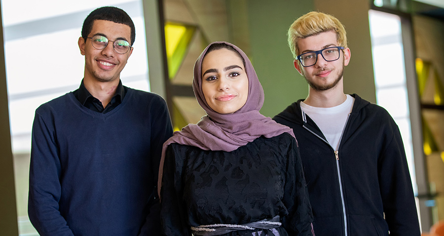 Rahaf Abutarbush, Ammar Karkour and Abdullah Shaar placed third in the Asian Arabic Language Debating Championship