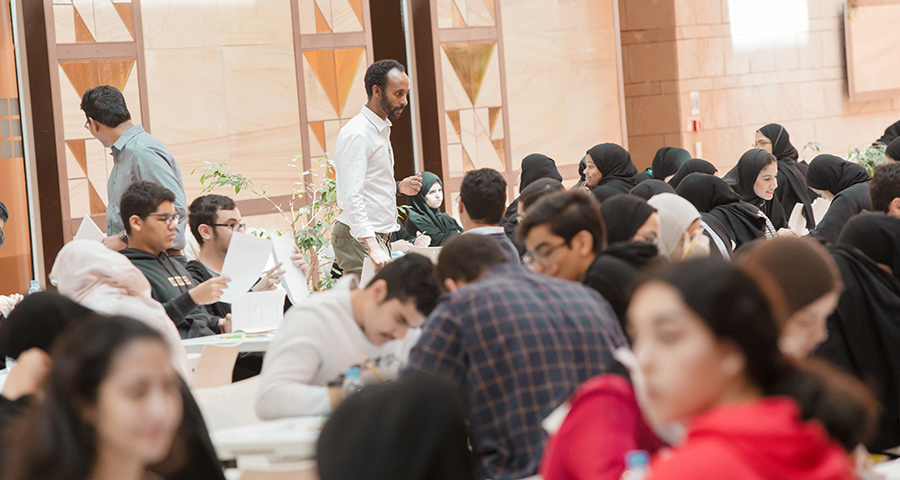 Zelealem Yilma at the preliminary round of Pi Day 2020, held in February.