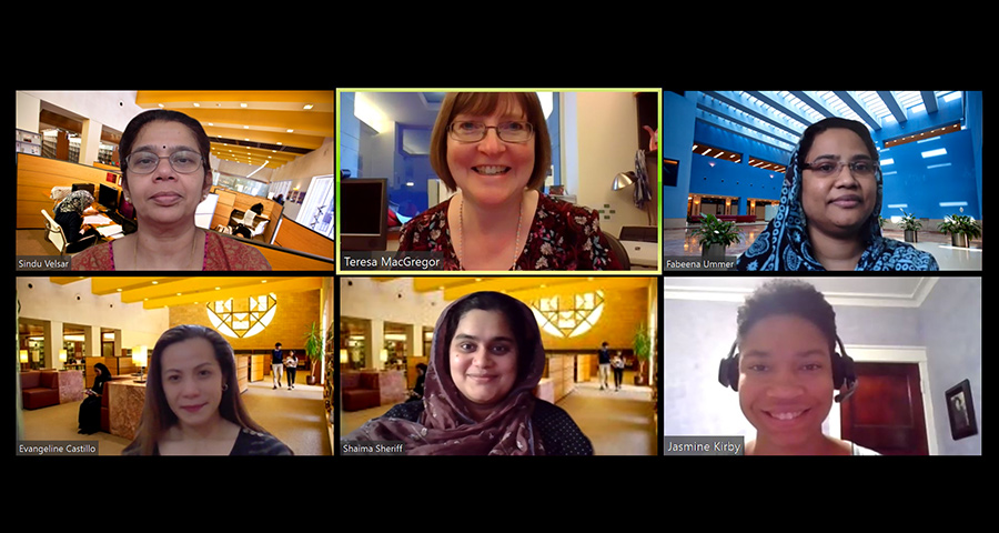 The CMU-Q Library is now working remotely