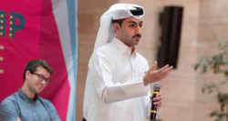 At the Internship Showcase event in 2019, Fahad Bahzad encouraged younger students to pursue internships.