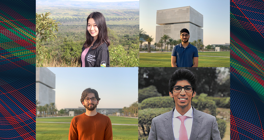 The Qatar Campus Scholars are Weilin Li, Muhammad Ahmed Zahid, Muhammed Ahmad Khan and Mohammad Shameer Ahmad.