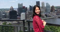 Weilin in Pittsburgh for the Carnegie Mellon Summer Research Institute.