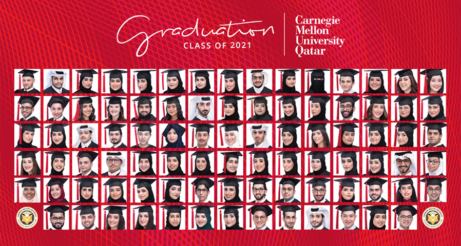 The CMU-Q Class of 2021 includes 95 graduates from 23 nations.