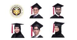 Outstanding Academic Achievement Awards, Class of 2021: Noora Ibrahim S.A. Al-Mohannadi (not pictured),  Muhammad Abdurrehman Syed, Omar Mohamed Naim, Laila Ossama El-Beheiry, Mohammad Shahmeer Ahmad and Shouq Hani Al-Khuzaei. 