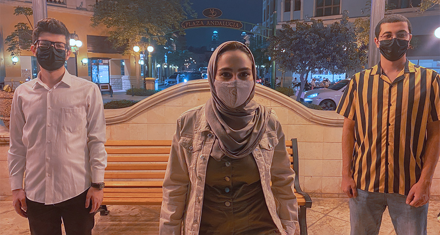 Abdullah Shaar, Rahaf Abutarbush and Ammar Karkour are the Qatar national Arabic debate champions.