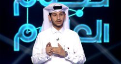 Mohammed Al-Qassabi presents to the jury at Stars of Science Season 13.