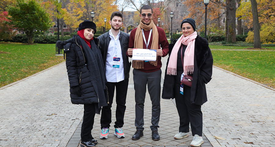 Rahaf Abutarbush, Abdullah Shaar, Ammar Karkour and Waad AlKhenji represented Qatar at the US Universities Arabic Debating Competition in November.