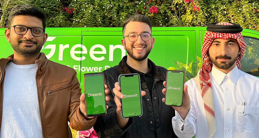 Julian Sam, Mohamed Hamdi, and Tamim Al-Asfar created Greenit to help people in Qatar care for their plants.
