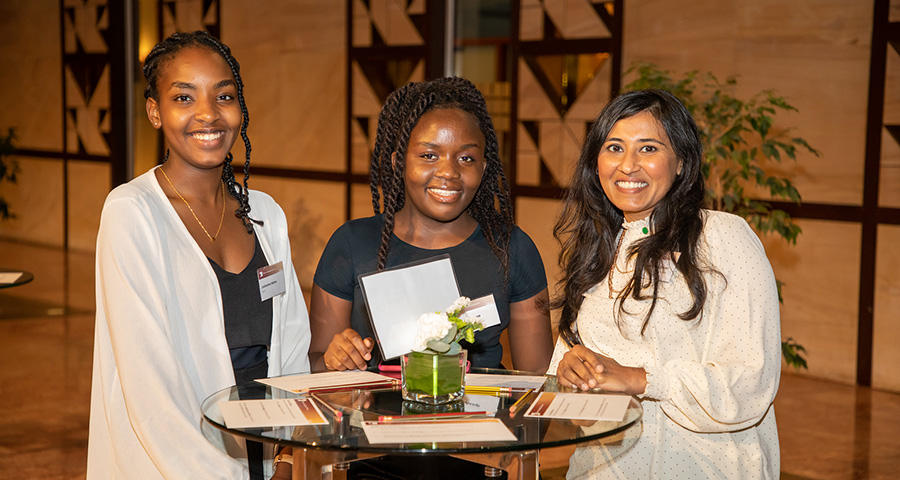 Annette Vincent, right, at the Women in Leadership closing event.