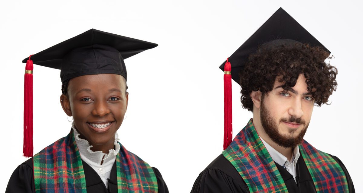Mathuso Molapo and Saifudden Nassar are both graduates from CMU-Q's Class of 2023.