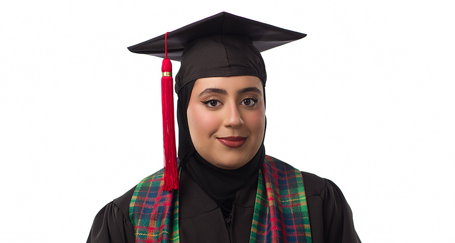 Nada Al-Najar is graduating with her bachelor of science degree in biological sciences.