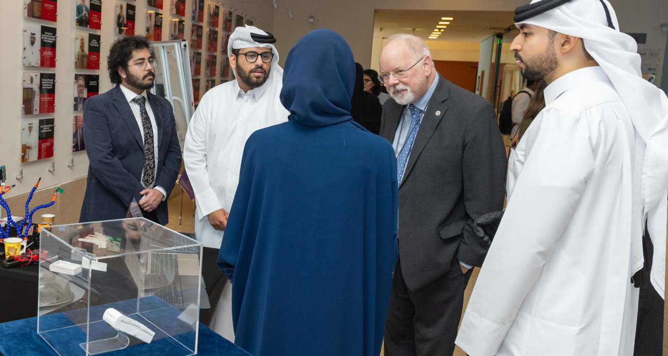 The winning project, a wearable cooling device with an IoT connected app and enterprise dashboard, was led by Mohammad Annan and Lujain Al Mansoori.